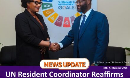 UN Resident Coordinator Reaffirms Strong Partnership with IMF in Sierra Leone