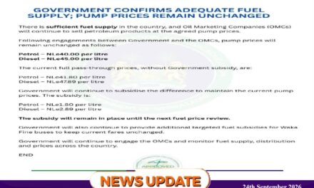 Fuel Prices Remain Unchanged as Government Confirms Adequate Supply