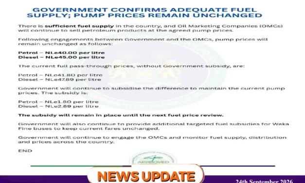 Fuel Prices Remain Unchanged as Government Confirms Adequate Supply