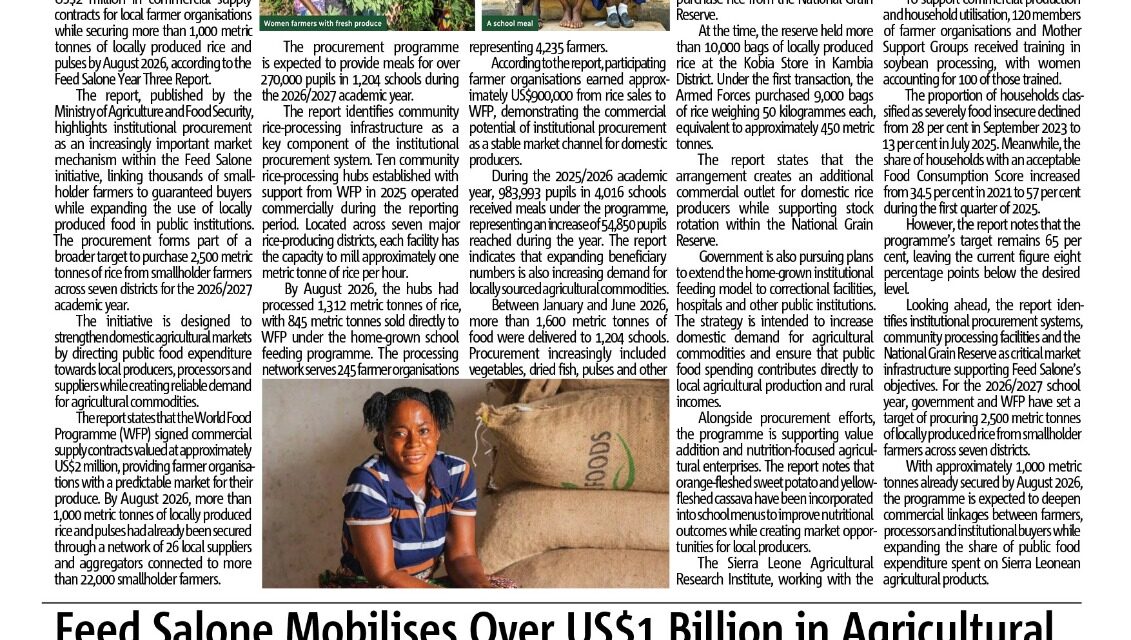School Feeding Programme Channels US$2 Million in Contracts to Farmers as Local Rice Procurement Expands