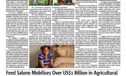 School Feeding Programme Channels US$2 Million in Contracts to Farmers as Local Rice Procurement Expands
