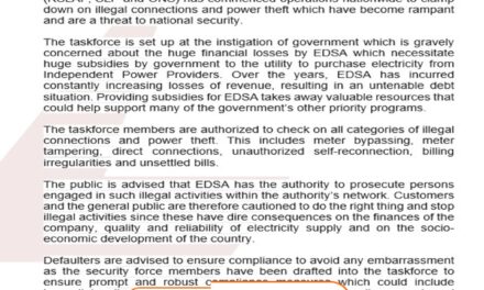 Government Launches Anti-Power Theft Taskforce as EDSA Moves to Curb Revenue Losses