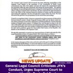 General Legal Council Criticises JFK’s Conduct, Urges Supreme Court to Reconsider His Custodial Sentence