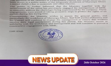 Labour Ministry Moves to Protect Marampa Mines Workers Amid Temporary Shutdown