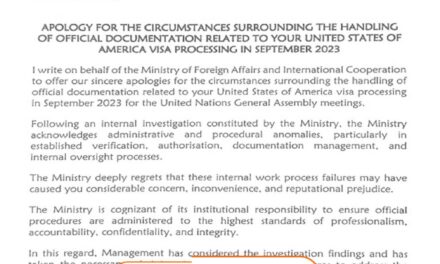 Foreign Affairs Ministry Apologises to Hon Sidie Tunis Over 2023 US Visa Documentation Handling