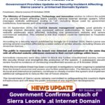 Government Confirms Breach of Sierra Leone’s .sl Internet Domain System, Says 44 Websites Affected
