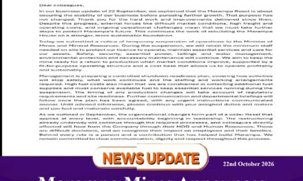 Marampa Mines Announces Temporary Suspension of Operations