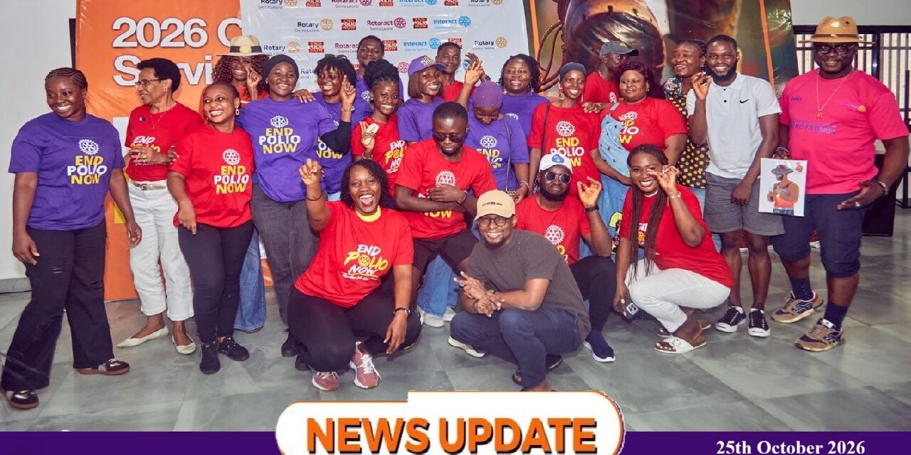 Rotary, Rotaract and Interact Clubs in Sierra Leone Unite to “Paint for Polio” on World Polio Day